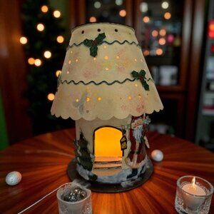 JCPenney Holiday Novelties Santa House Candle Holder W/Box Candle Not Included